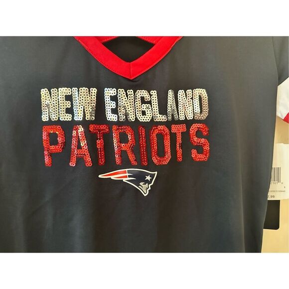 NFL Team Apparel Red and Blue Short Sleeve Game Day Shirt Size Small - Picture 3 of 4